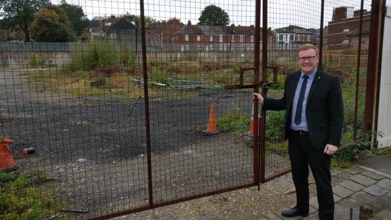 Cllr Dominic Beck at former Henley